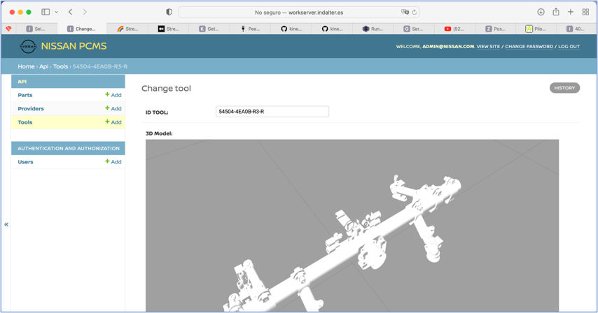 Material del proyecto Nissan Augmented Reality Tool Setting